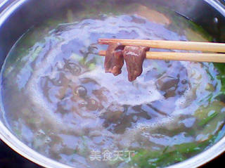 家常鲜汤——香菜猪肝汤的做法步骤:13