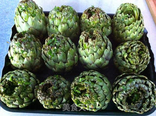 烤洋蓟(俗称百叶菜)的做法步骤:7