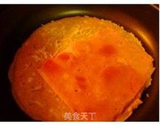 健康早餐—笑脸火腿蛋饼的做法步骤:4