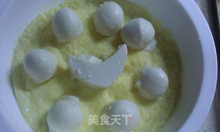 七星伴月蛋羹的做法步骤:4