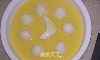 七星伴月蛋羹的做法步骤:7