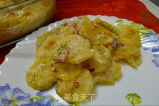 法式“家常菜”—奶香培根焗土豆 gratin dauphinois的做法步骤：15