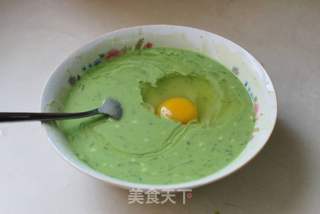 令人如沐春风、翠绿怡人的【苜蓿菜汁饼】(绝无任何添加剂)的做法步骤:8