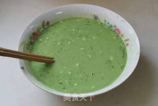 令人如沐春风、翠绿怡人的【苜蓿菜汁饼】(绝无任何添加剂)的做法步骤:7