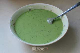 令人如沐春风、翠绿怡人的【苜蓿菜汁饼】(绝无任何添加剂)的做法步骤:9