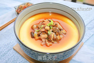 【入口滑嫩,有爱有温暖妈妈的味道】培根鸡蛋羹的做法步骤:14
