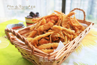 【香脆美味下午茶,美味小零嘴】香酥鸡腿菇的做法步骤:9