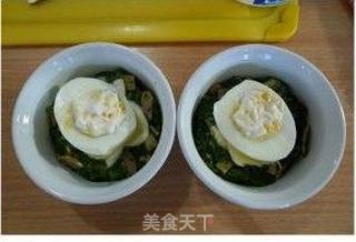 健康早餐— 菠菜奶酪小盅蛋 Gratin d'épinards à l'oeuf的做法步骤:10