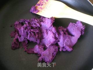 纯手工甜品紫薯馅凉糕的做法步骤:11