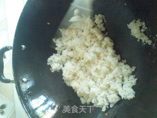 蔬菜鸡蛋炒饭的做法步骤:4