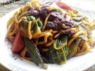 新疆牛肉炒面的做法步骤：16