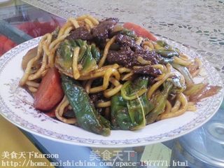 新疆牛肉炒面的做法步骤：17