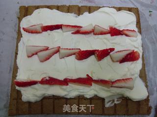 【彩绘蛋糕系列】花儿朵朵蛋糕卷的做法步骤：17