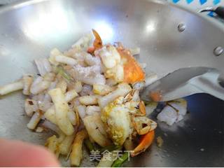 膏蟹炒韩国年糕的做法步骤:9