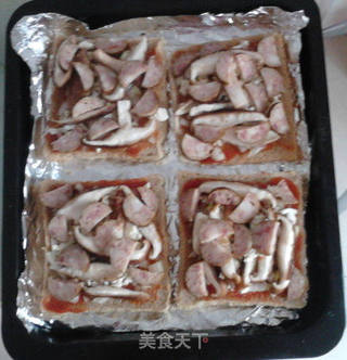 全麦面包批萨的做法步骤:4