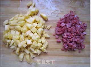 菠萝炒饭的做法步骤:3