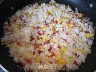 菠萝炒饭的做法步骤:6