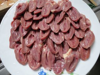孜然鸡心的做法步骤：2