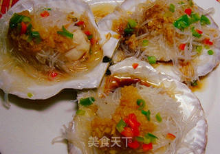 蒜蓉粉丝蒸扇贝的做法步骤:10