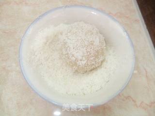椰香糯米糍的做法步骤:7