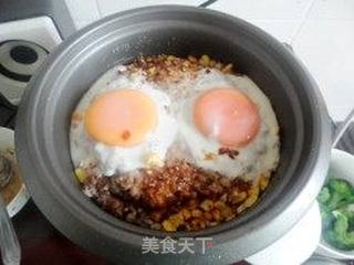 两个人的营养午餐-----冬菇肉饼窝蛋饭的做法步骤：10