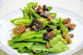 豆豉鲮鱼拌油麦菜的做法步骤:7