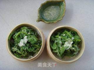 蒸茼蒿的做法步骤:8