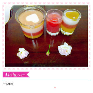 三色果冻的组合【芒果果冻、草莓果冻、椰子果冻】的做法步骤:13