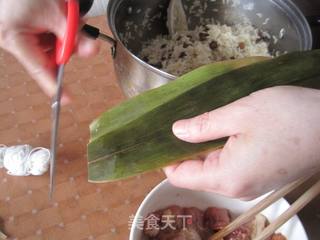 咸肉花生粽的做法步骤:6