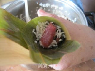 咸肉花生粽的做法步骤:8