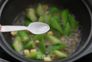 立夏。【丝瓜烩油条】的做法步骤:14