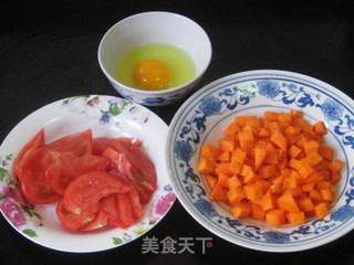 豌豆胡萝卜饭套餐的做法步骤:3