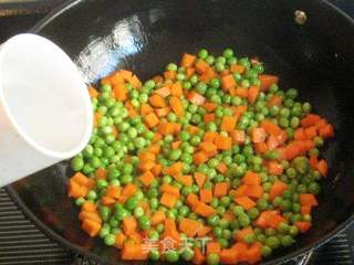豌豆胡萝卜饭套餐的做法步骤:5