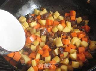 杂蔬酱肉丁饭套餐的做法步骤:7