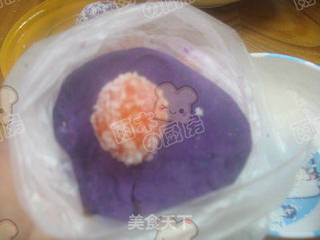 莓芯紫薯球的做法步骤:5