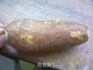 6分钟微波烤蕃薯的做法步骤:5