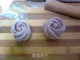 桑葚玫瑰馒头——淡淡的浪漫的做法步骤:14