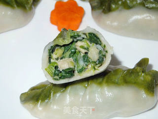 春天来了---柳叶蒸饺的做法步骤:7