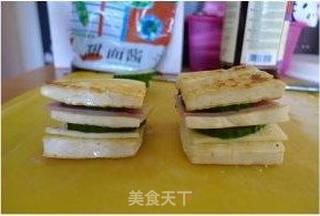 平凡小创意—豆腐三明治的做法步骤:12
