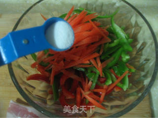 蔬菜培根卷的做法步骤:7