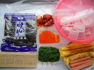 七彩紫菜包饭的做法步骤:4