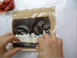 七彩紫菜包饭的做法步骤:6