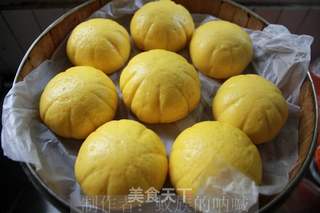 南瓜泥做的贝壳豆沙包子、南瓜鲜肉包、熊掌鲜肉包的做法步骤:14