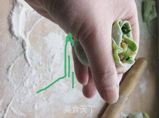 {扬州传统小食—— 翡翠烧麦}的做法步骤:7