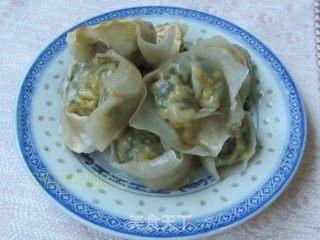 煎馄饨(豆皮韭菜虾皮馅儿)的做法步骤:19