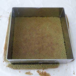 抹茶蜜豆慕斯蛋糕的做法步骤:6