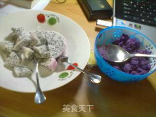 火龙酸奶紫薯泥的做法步骤:2
