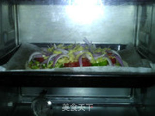 火腿培根杂蔬批萨(冷藏面团)的做法步骤:27