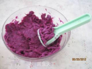 芒果爱上紫薯球的做法步骤:2