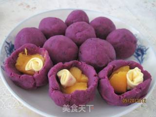芒果爱上紫薯球的做法步骤:6